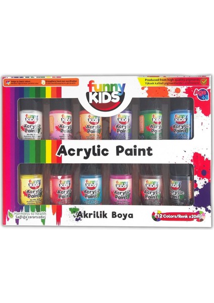 Akrilik Boya 20ML 12LI Set