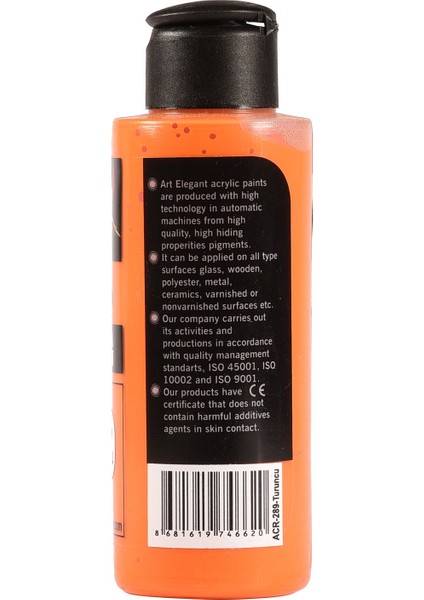 Art Elegant Akrilik Boya 120ML ACR-289 Turuncu