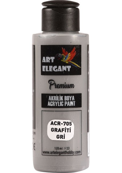 Art Elegant Akrilik Boya 120ML ACR-705 Grafiti Gri
