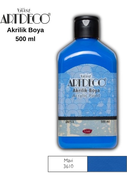 Akrilik Boya 500ML 3610 Mavi