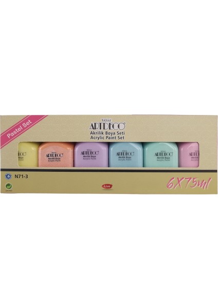 Akrilik Boya 6X75ML Pastel Renkler