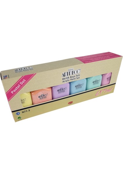 Akrilik Boya 6X75ML Pastel Renkler fiyatları