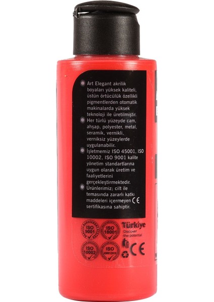 Art Elegant Akrilik Boya 120ML ACR-349 Kan Kırmızı