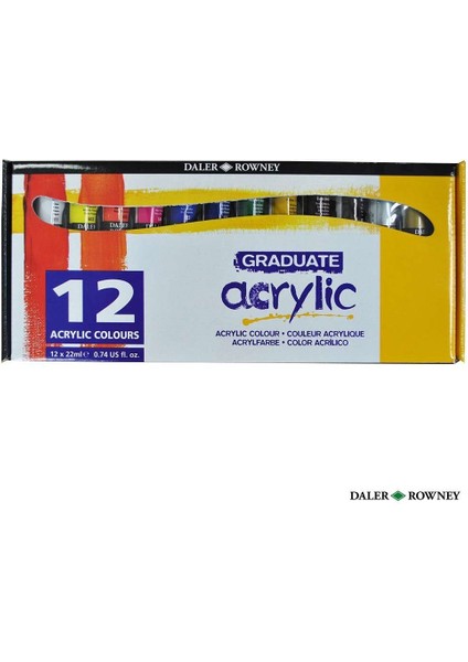 Graduate Akrilik Boya 12 Renk x 22ML