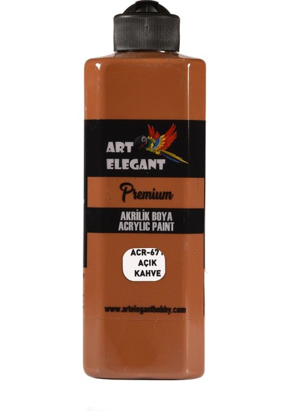 Art Elegant Akrilik Boya 400ML ACR-671 Açık Kahve