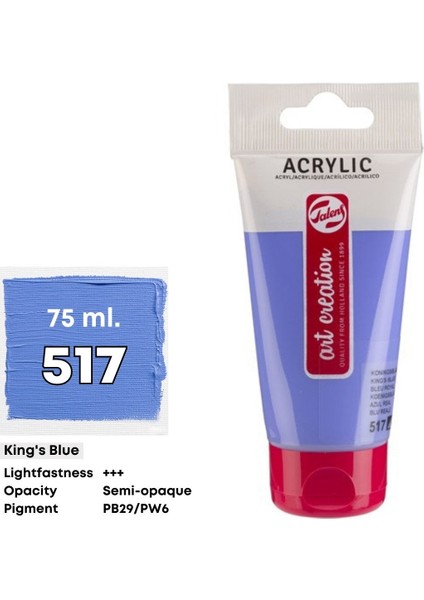 Akrilik Boya 75ML 517 Kings Blue