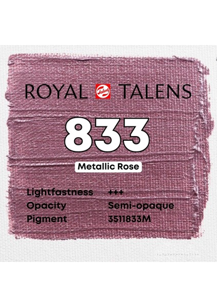 Akrilik Boya 75ML 833 Metallic Rose