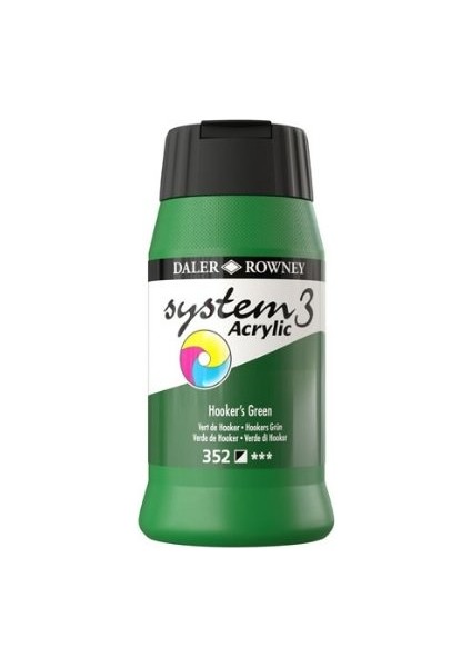 System 3 Akrilik Boya 500ML 352 Hookers Green