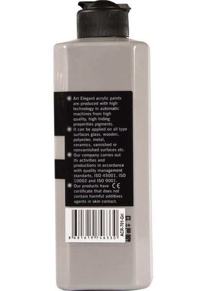 Art Elegant Akrilik Boya 400ML ACR-701 Gri