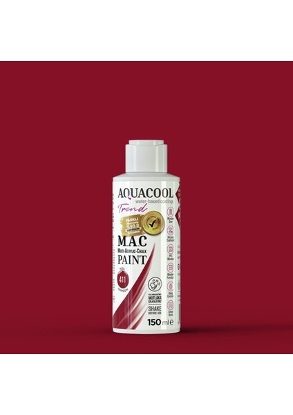 Multi Akrilik Boya 150ML 411 Kızıl