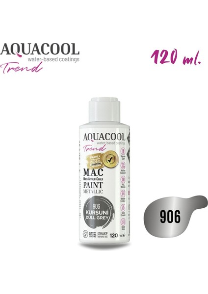 Multi Akrilik Boya 120ML 906 Metalik Kurşuni