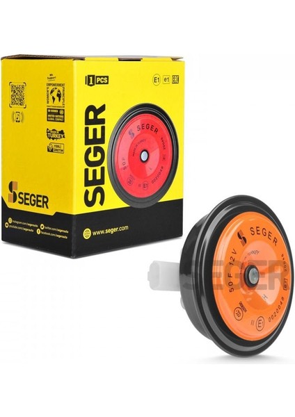 SEGER-50F Midi Disk Korna 12V (Didit), Ince Ses, Jpt Soket (Dacia, Renault, Citreon, Peugeot)