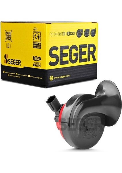 SEGER-60B Salyangoz Korna 12V (Dadat), Kalın Ses, Molex Soket (Hyundai)