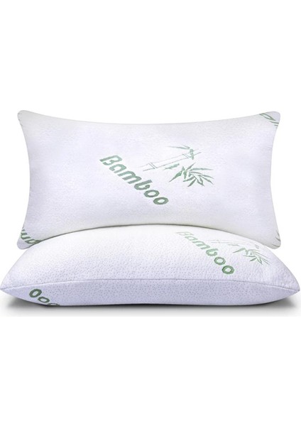 Bamboo Yastık 50 x 70 Visco Bamboo Yastık 2'li Paket Çift Kişilik Bamboo Ortopedik Yastık