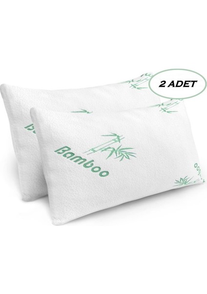 Bamboo Yastık 50 x 70 Visco Bamboo Yastık 2'li Paket Çift Kişilik Bamboo Ortopedik Yastık fırsatları