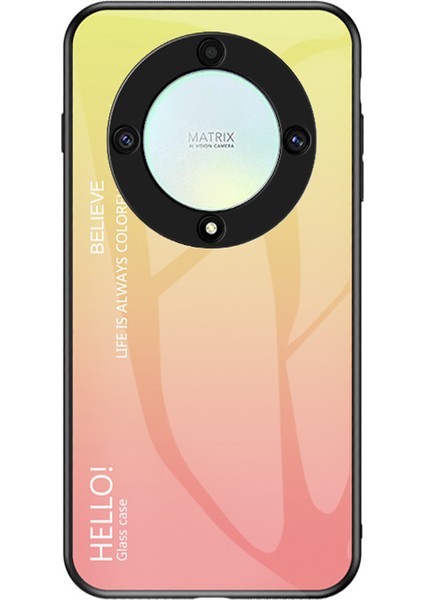 Honor X9A 5g Temperli Cam+Pc+Tpu Telefon Kapağı Gradyan Renkli Akıllı Telefon Kılıfı (Yurt Dışından)