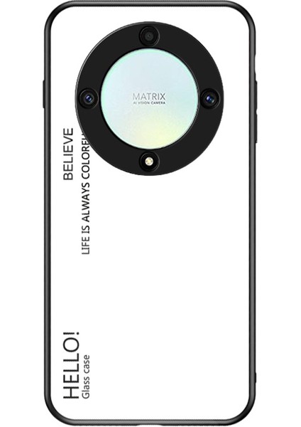 Honor X9A 5g Temperli Cam+Pc+Tpu Telefon Kapağı Gradyan Renkli Akıllı Telefon Kılıfı (Yurt Dışından)