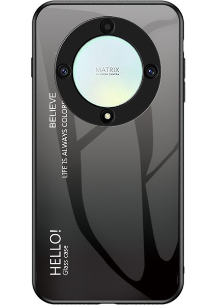 Honor X9A 5g Temperli Cam+Pc+Tpu Telefon Kapağı Gradyan Renkli Akıllı Telefon Kılıfı (Yurt Dışından)