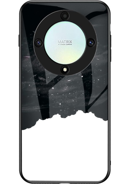 Honor X9A 5g Yıldızlı Gökyüzü Desenli Telefon Kılıfı Pc+Tpu+Temperli Cam Kıta Karşıtı Kapak (Yurt Dışından)