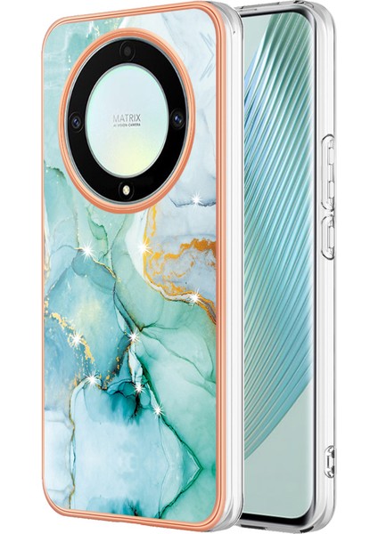 Honor X9A 5g / Magic5 Lite 5g / X40 5g Mermer Desen Telefon Kasası, Elektrokaplatma Yumuşak Tpu Imd Kapak (Yurt Dışından)