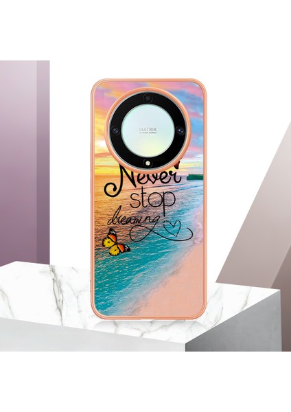 Telefon Kılıfı Honor X9A 5g / X40 5g / Magic5 Lite 5g 5g Mermer Çiçek Deseni Elektroduat Tpu Kapak (Yurt Dışından) indirimleri