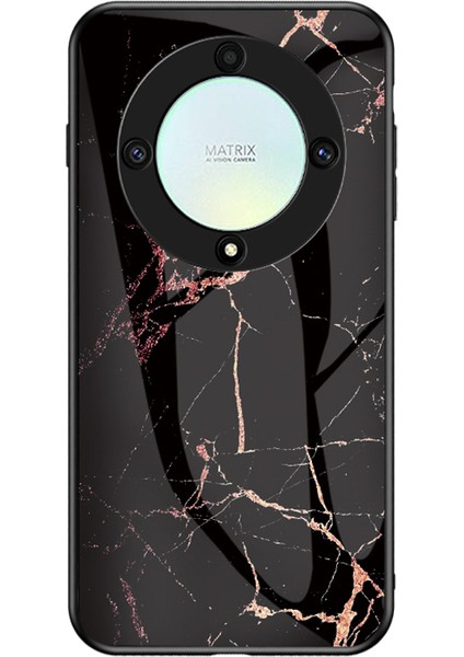 Honor X9A 5g Telefon Kılıfı Mermer Desen Anti-Çizelge Temperli Cam + Pc + Tpu Kapağı (Yurt Dışından)