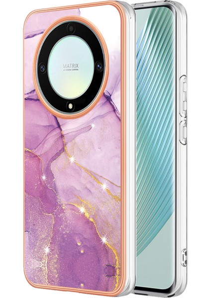 Honor X9A 5g / Magic5 Lite 5g / X40 5g Mermer Desen Telefon Kasası, Elektrokaplatma Yumuşak Tpu Imd Kapak (Yurt Dışından)