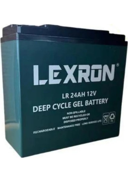 12 Volt 24AH Amper Solar Sistem ve Elektrikli Araç Jel ve Bisiklet Akü