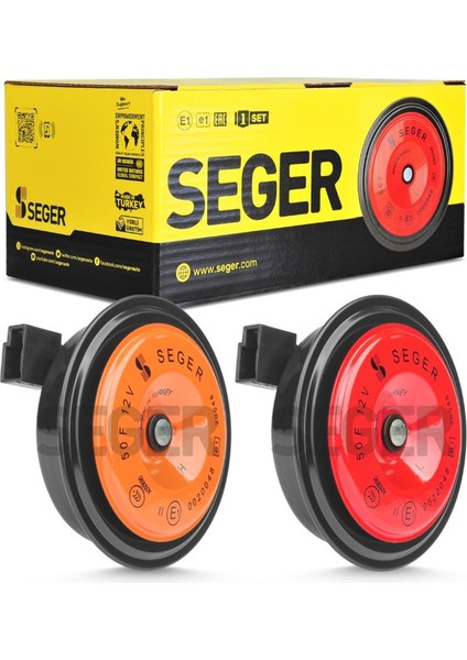 SEGER-50F Midi Disk Korna 12V (Didit), Kalın - Ince Ses Takım, Delphi 1530 Soket ( Opel, Chevrolet)