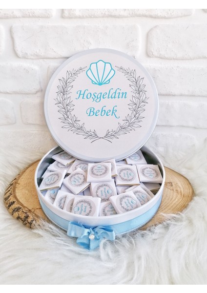 100 Adet İsme Özel İstiridye Temalı Çikolata