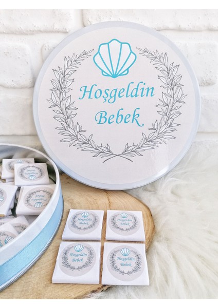 100 Adet İsme Özel İstiridye Temalı Çikolata