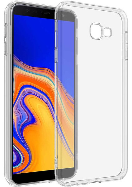Samsung Galaxy J4 Plus Süper Silikon Lüx Korumalı Şeffaf Kılıf
