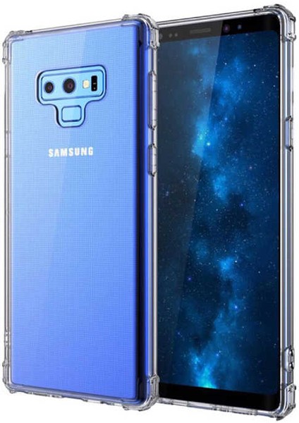 Samsung Galaxy Note 9 Antishock Ultra Koruma Sert Silikon ve Nano Şeffaf Kılıf