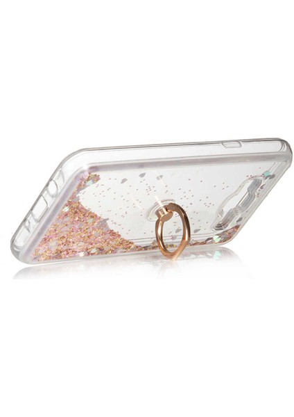 Samsung Galaxy J7 Core Milce Sulu Yüzüklü Silikon Arka Kapak Mor Kılıf fiyatları