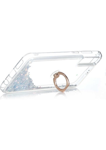 Samsung Galaxy A70 Milce Sulu Yüzüklü Silikon Arka Kapak Gold Kılıf fiyatları