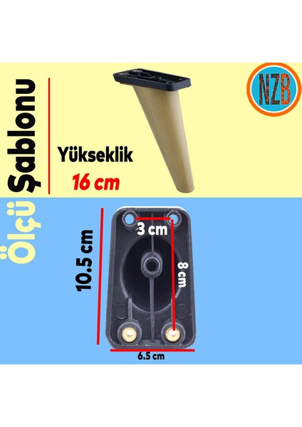Mobilya Kanepe Sehpa Tv Ünitesi Koltuk Ayağı 16 cm Kahverengi Baza Ayak modelleri