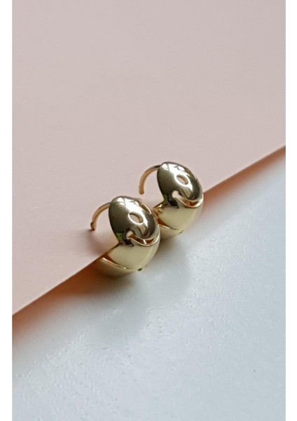 Gold Smiley Top Küpe
