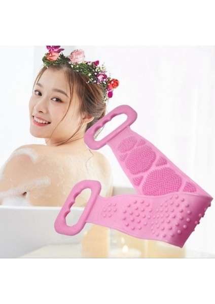 Silikon Sırt Kesesi 60 Cm Sırt Keseleme Fırçası Banyo Duş Lifi (3791)