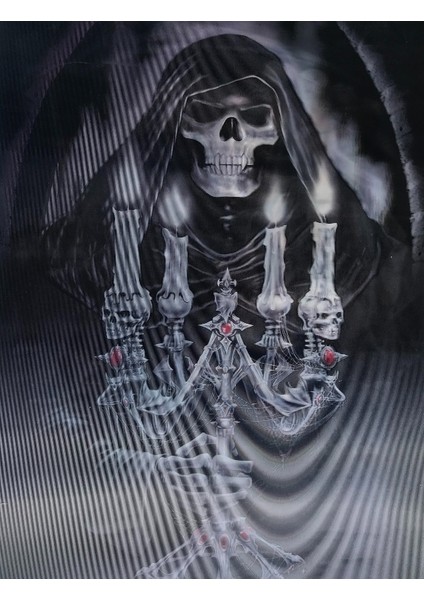 5D Elmas Boyama 3 Farklı Resim Değişenli Halloween İskelet Tablosu 30x40 cm (3791) fiyatları