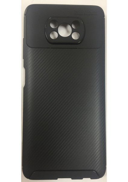 Xiaomi Poco X3 Karbon Görünüm Lüx Silikon Kılıf