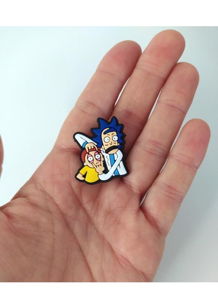 Terlik Ayakkabı Sandalet Süsü Rich And Morty 1 Adet Silikon Kız Erkek Aksesuar Hediye