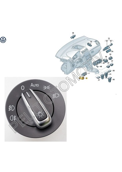 Beetle Eos Sis Far Anahtarı 3C8941431 3C8941431A fiyatları