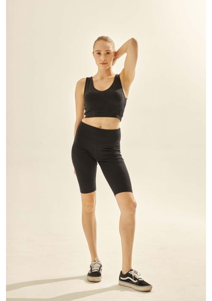 Kadın Pamuklu Diz Üstü Bisikletçi Tayt modelleri