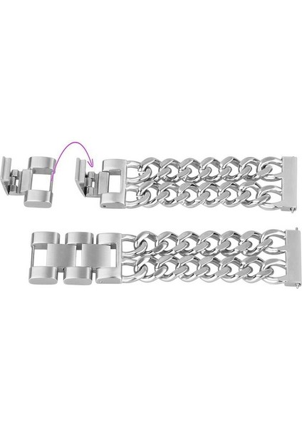 Samsung Gear S3 / S3 Frontier Saat Kordonu Metal Halhal Zincirli Kordon Kayış Strap fiyatları