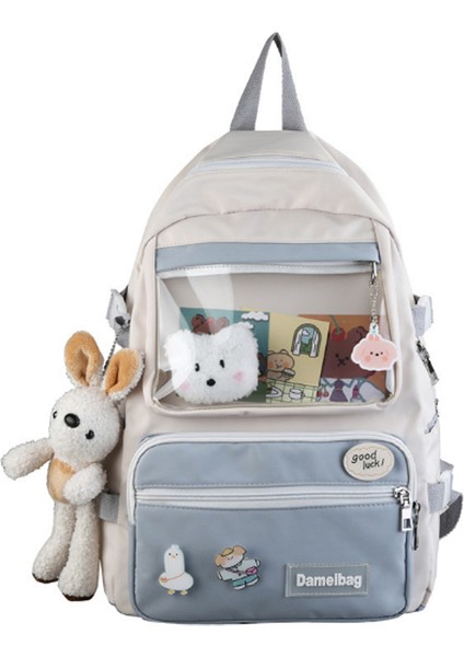 Çok Bölmeli Büyük Kapasiteli Sırt Çantası - Mavi (Yurt Dışından)