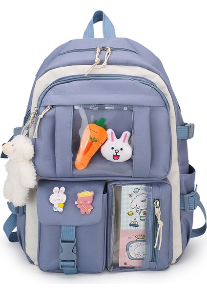 4 Parça Çok Bölmeli Büyük Kapasiteli Sırt Çantası - Mavi (Yurt Dışından) fiyatları