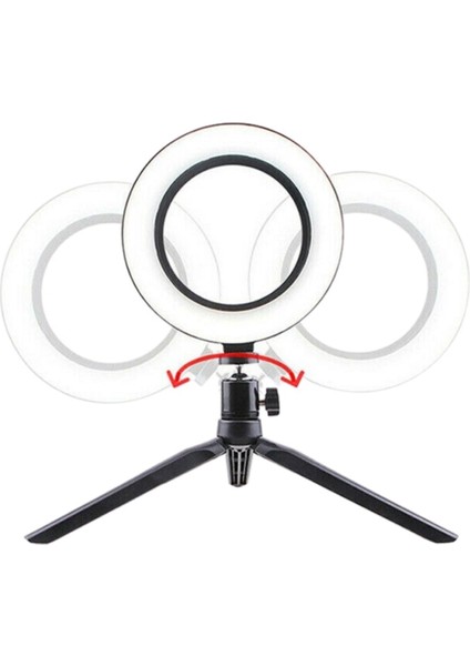 8inç 20cm Youtube Instagram Tiktok Selfie Stüdyo Video Fotoğraf Ring Light Tripod Led Halka Işık (3791) fırsatları