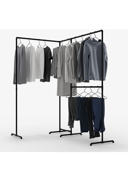 Dekoratif Borudan Askılık 250 cm