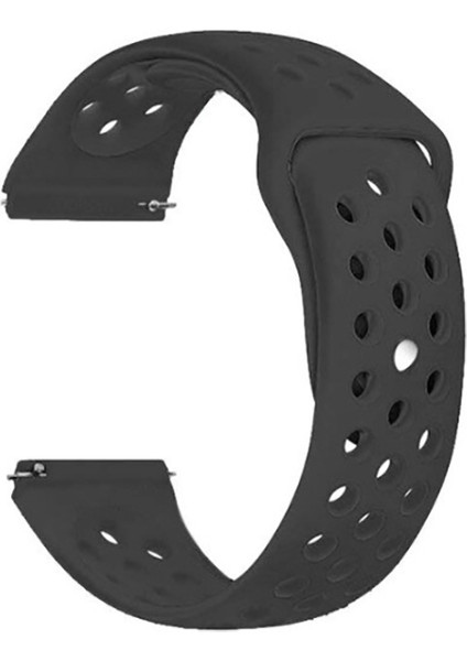 Amazfit Gtr Lite / Pace Saat Kordonu Silikon Kordon Terletme Önleyici Yapı Kayış Strap