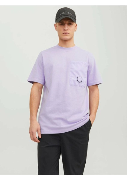 Jcowater Overlay Tee Ss Crew Neck Erkek Tişört Lila 12235293 Lila - L